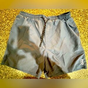 Mens TYR Shorts with Comfort Liner XL Titanium